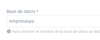 Base de datos configurada en BillMySales