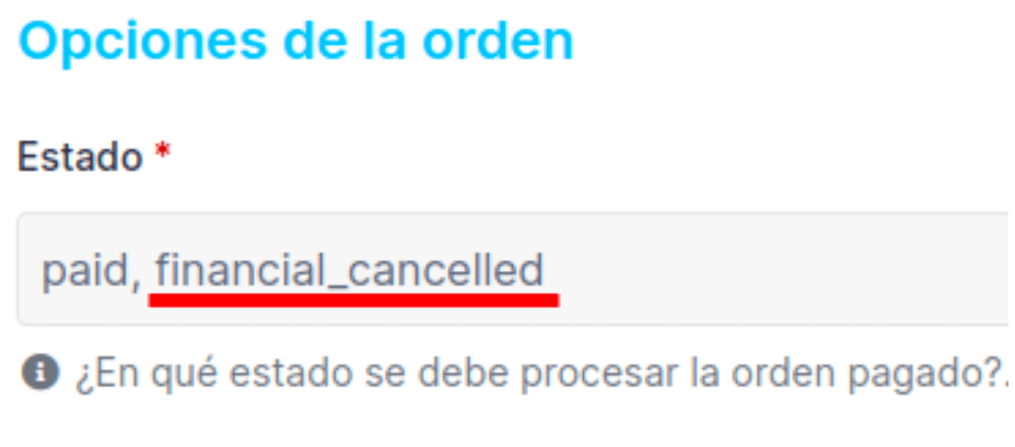 Historial de eventos