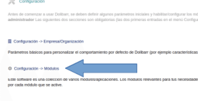 Configuración de módulos