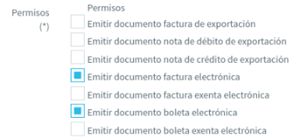 Permisos para productos afectos