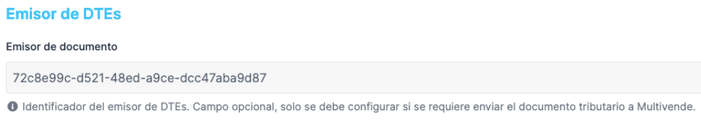 Campo Emisor de DTEs