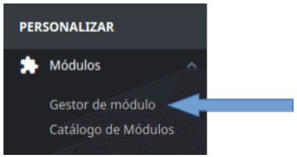 Gestor de módulo en Prestashop