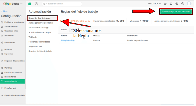 Reglas del flujo de trabajo